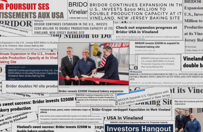 Opening of BRIDOR’s new production facility in Salt Lake City, Utah, USA, and doubling the capacity of its historic Vineland facility in New Jersey, USA.